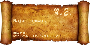 Major Egmont névjegykártya